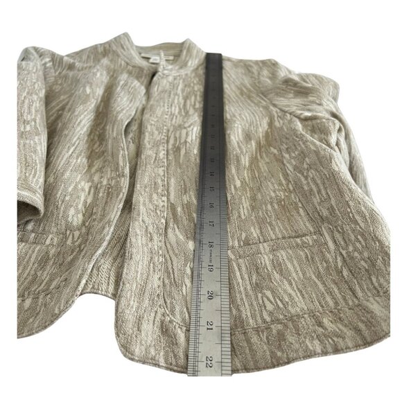 Coldwater Creek Jacquard Open Front Jacket Size Women's 14P - Picture 6 of 8